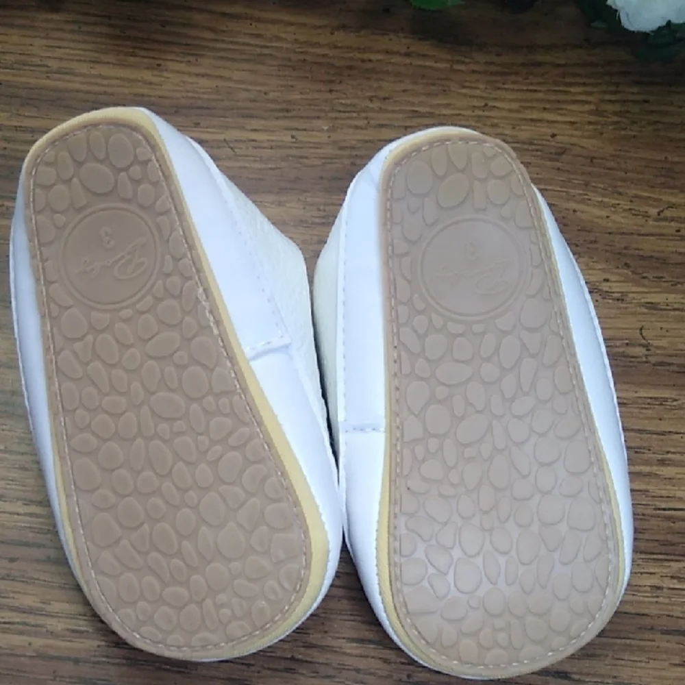 White Kids Shoes with Velcro Straps
